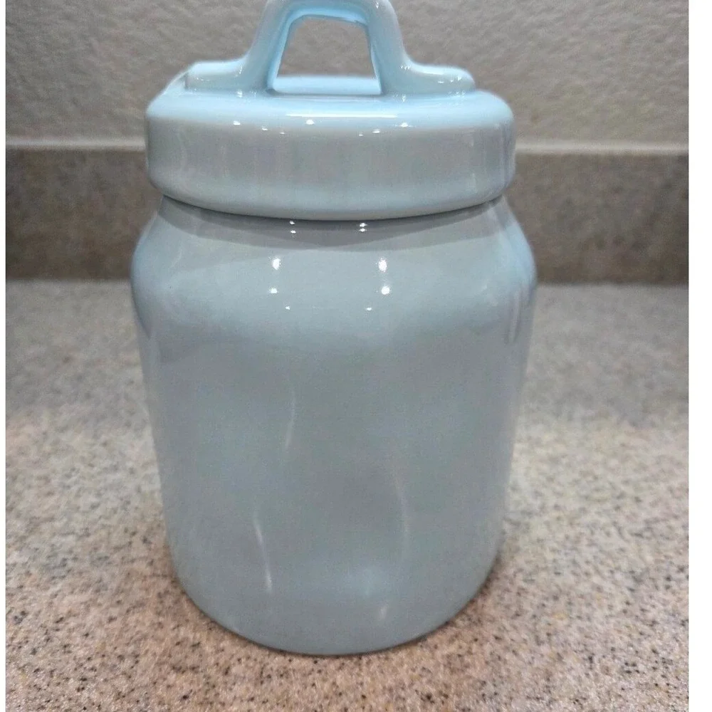 Rae Dunn Hop To‎ It Light Blue Ceramic Easter Canister